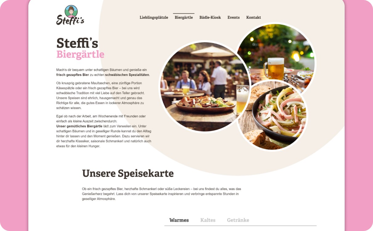 Website Steffi’s Biergärtle